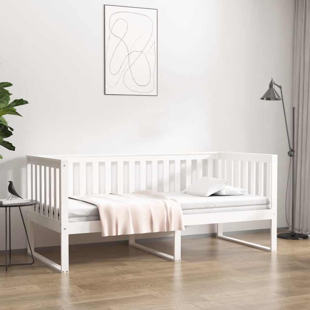 Válenda Bílá 90 X 190 Cm Masivní Borové Dřevo