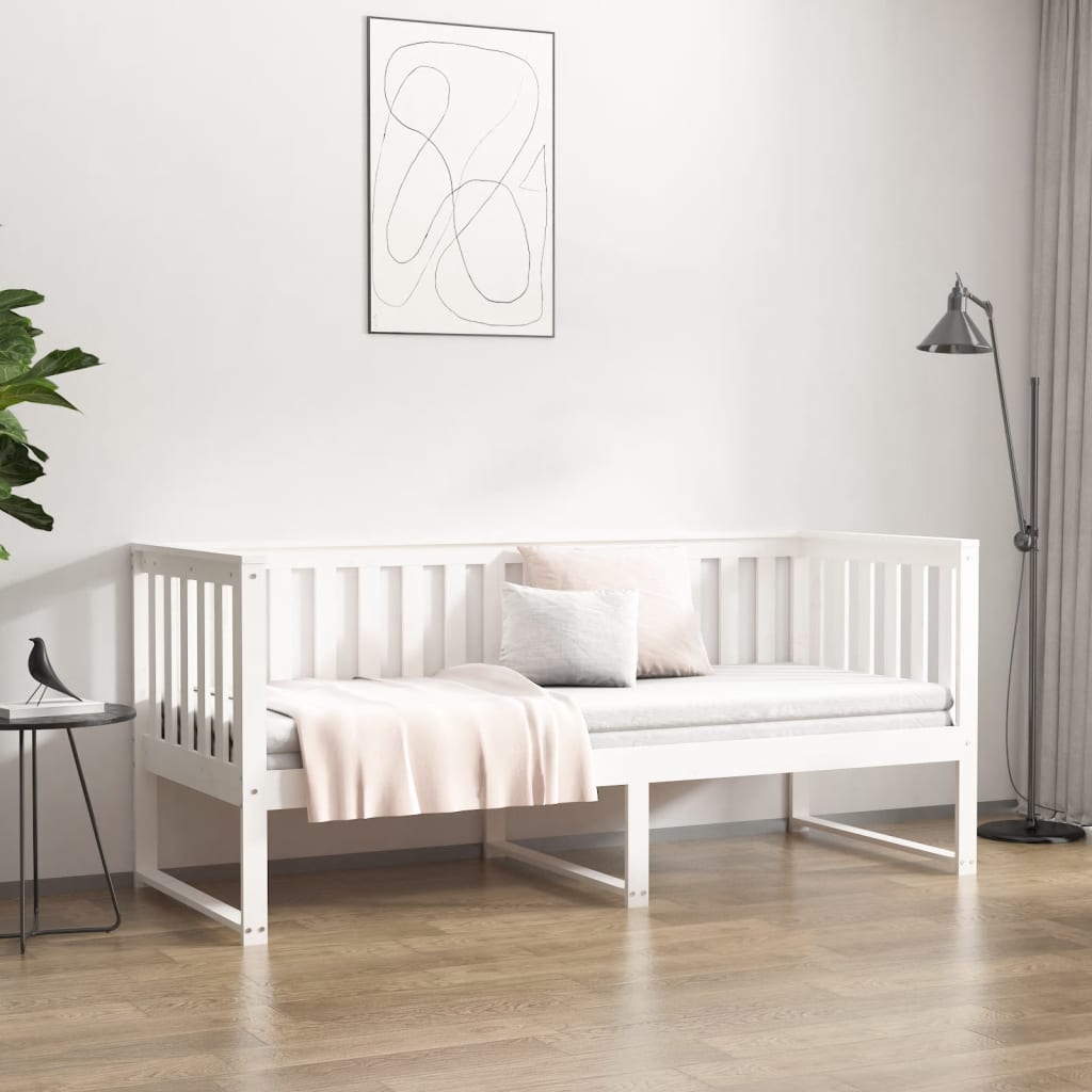 Válenda Bez Matrace Bílá 75X190 Cm Masivní Borovice