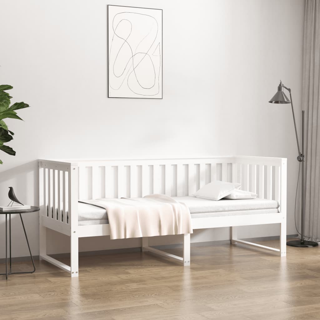 Válenda Bez Matrace Bílá 75X190 Cm Masivní Borovice