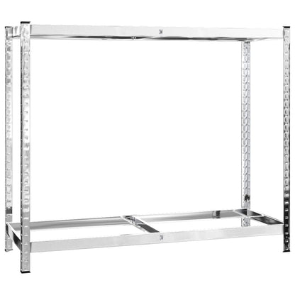 2Patrový Regál Na Pneumatiky Stříbrný 110 X 40 X 110 Cm Ocel