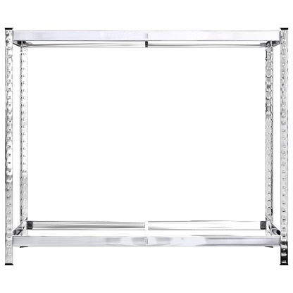 2Patrový Regál Na Pneumatiky Stříbrný 110 X 40 X 110 Cm Ocel