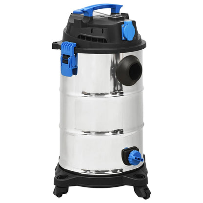 Vysavač Na Suché A Mokré Vysávání 1 200 W 30 L Stříbrný Černá