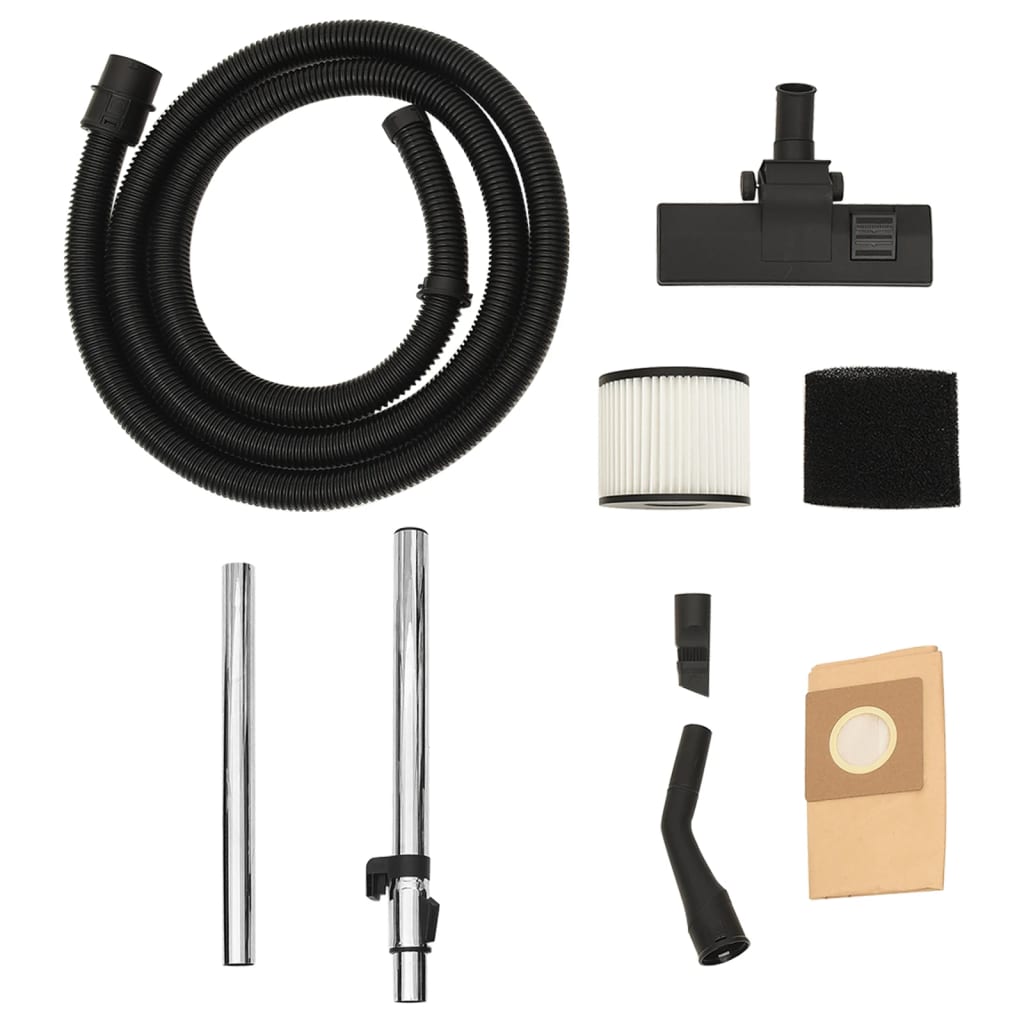 Vysavač Na Suché A Mokré Vysávání 1 200 W 30 L Stříbrný Černá