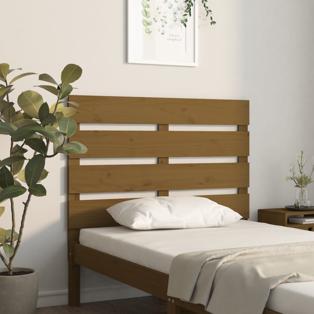 Čelo Postele Medově Hnědé 100 X 3 X 80 Cm Masivní Borovice