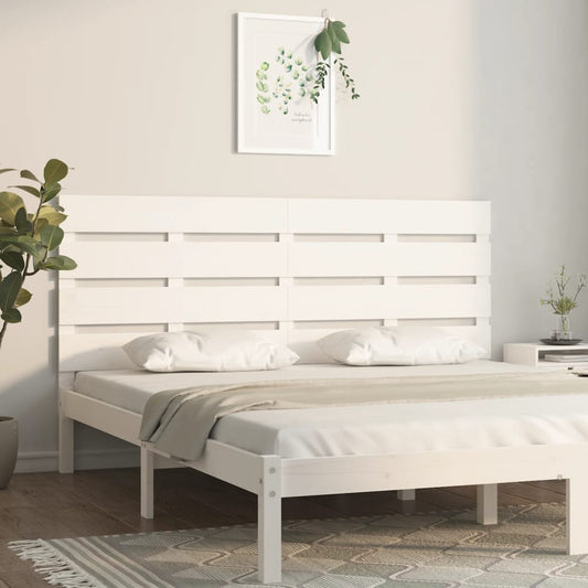 Čelo Postele Bílé 120 X 3 X 80 Cm Masivní Borovice