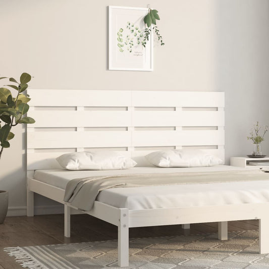 Čelo Postele Bílé 140 X 3 X 80 Cm Masivní Borovice