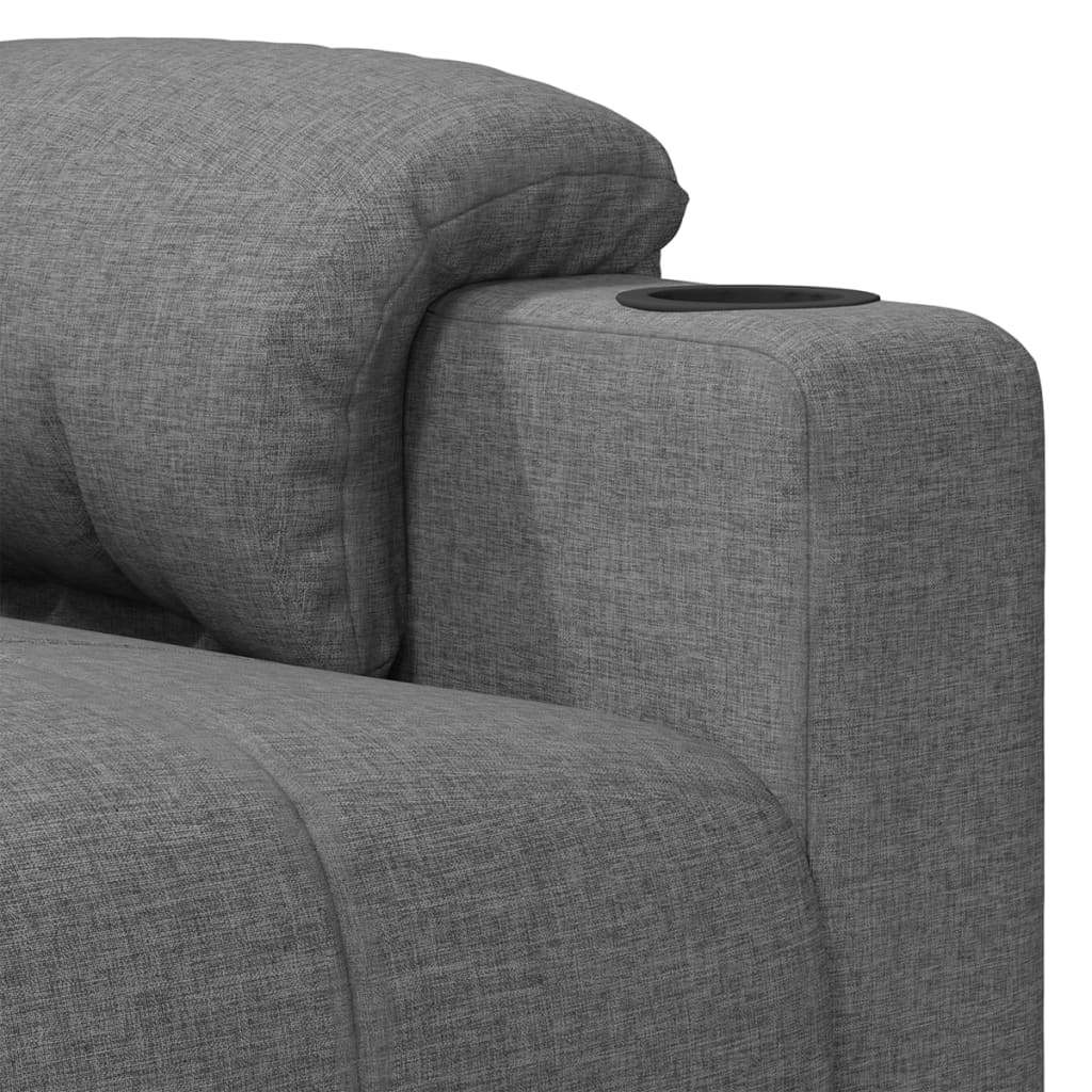 Polohovací Křeslo Světle Šedé Textil