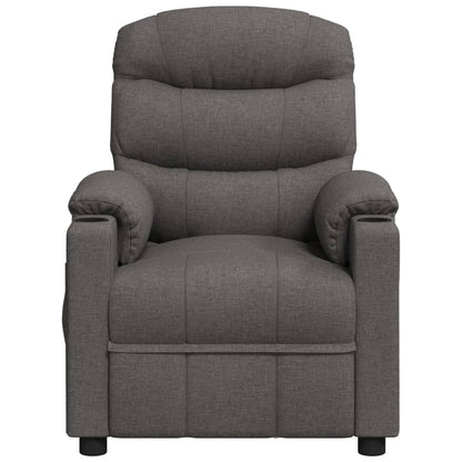 Polohovací Křeslo Tmavě Šedé Textil