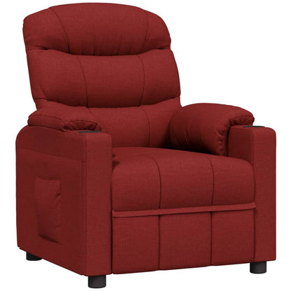 Polohovací Křeslo Vínové Textil