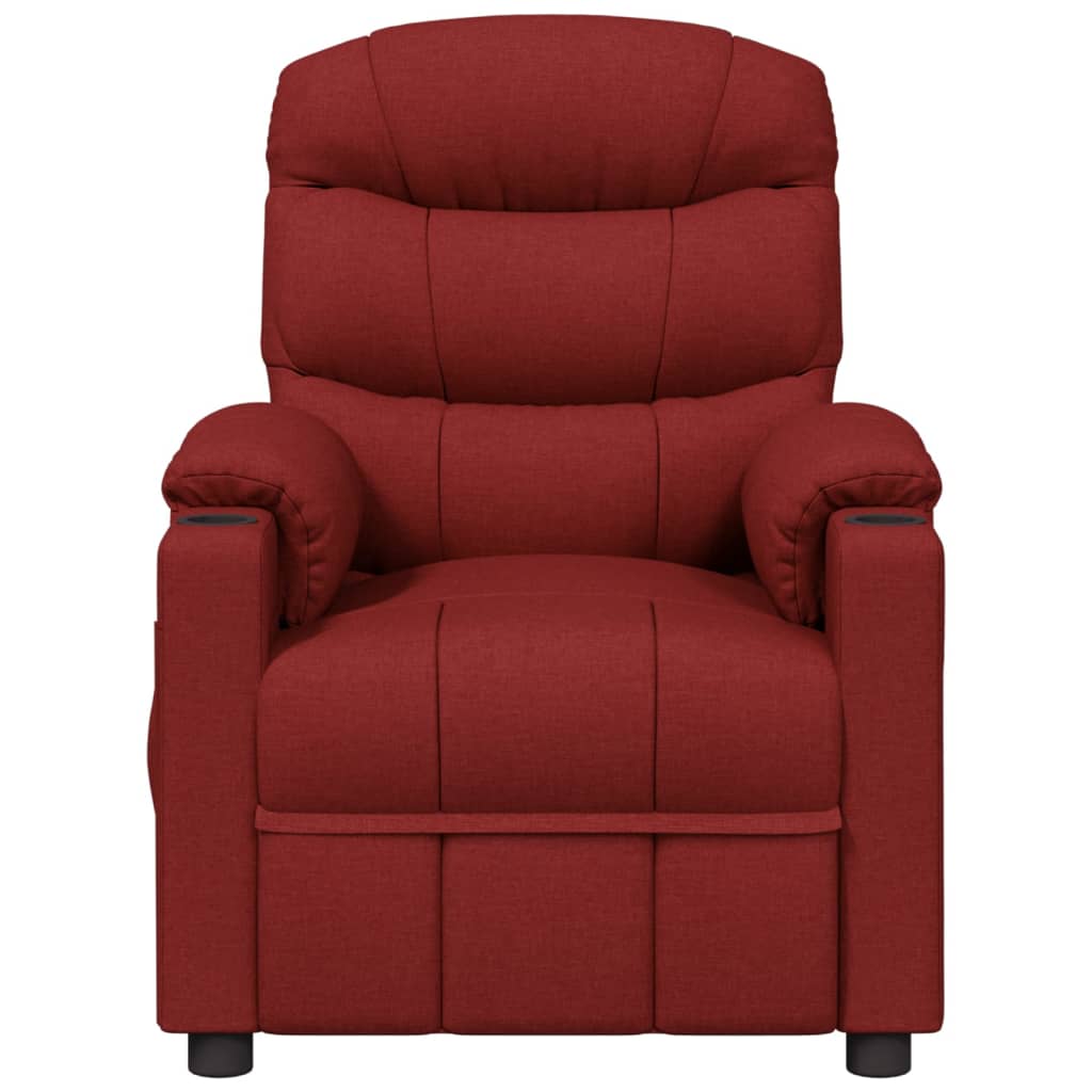 Polohovací Křeslo Vínové Textil