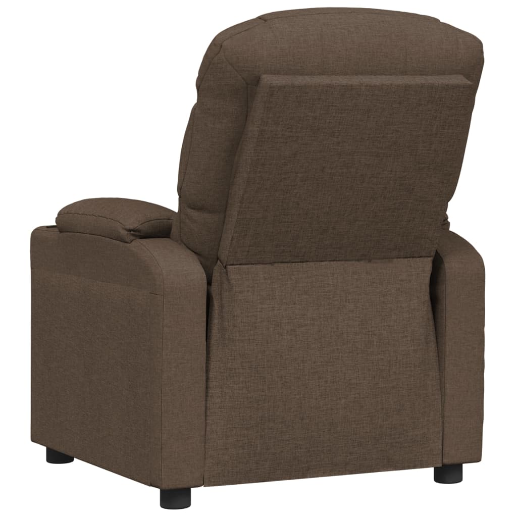 Polohovací Křeslo Hnědé Textil