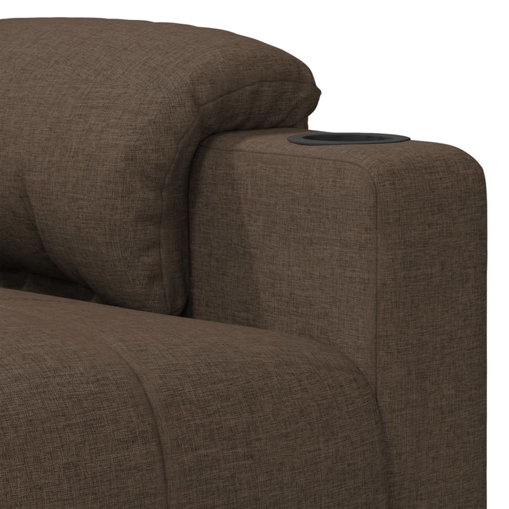Polohovací Křeslo Hnědé Textil