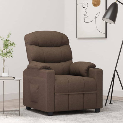 Polohovací Křeslo Hnědé Textil