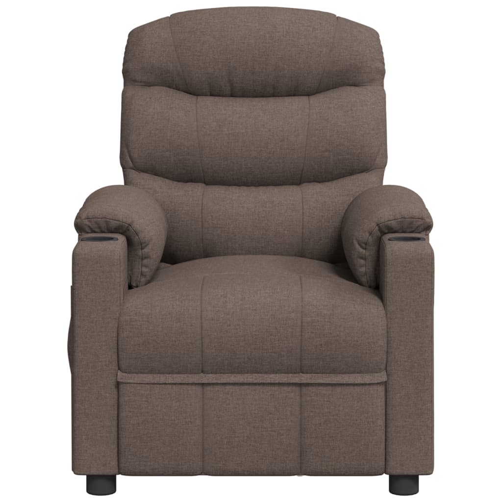 Polohovací Křeslo Taupe Textil