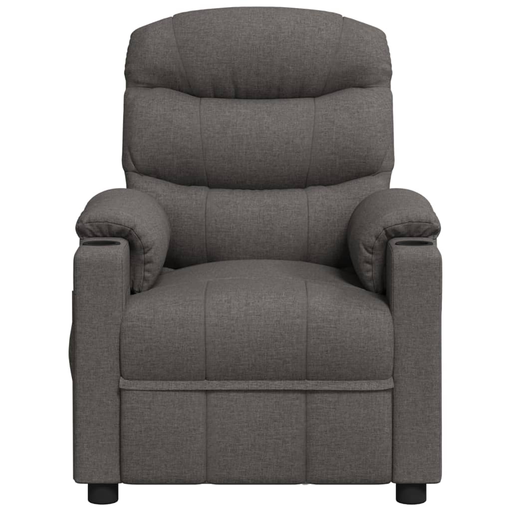 Masážní Křeslo Tmavě Šedé Textil