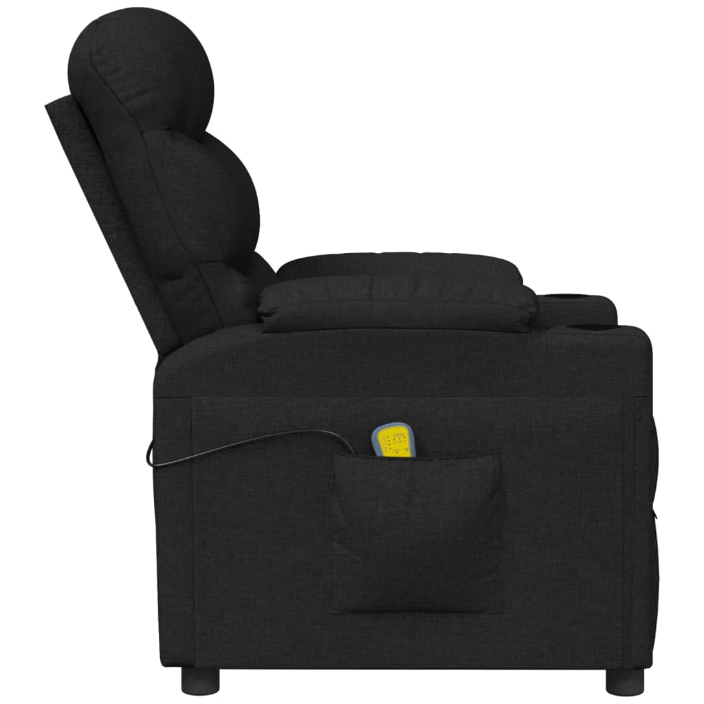 Masážní Křeslo Černé Textil