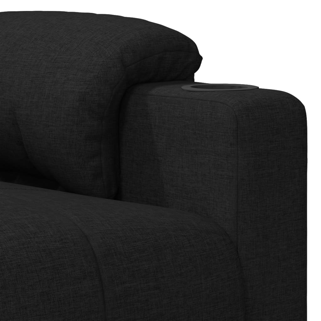 Masážní Křeslo Černé Textil
