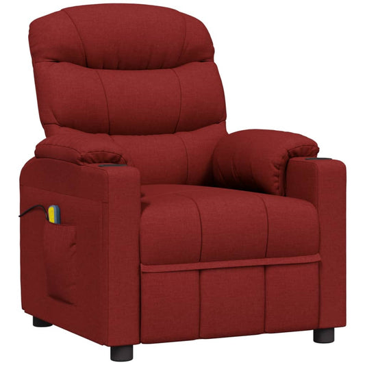 Masážní Křeslo Vínové Textil