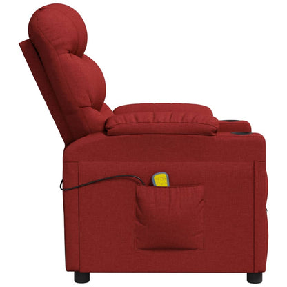 Masážní Křeslo Vínové Textil