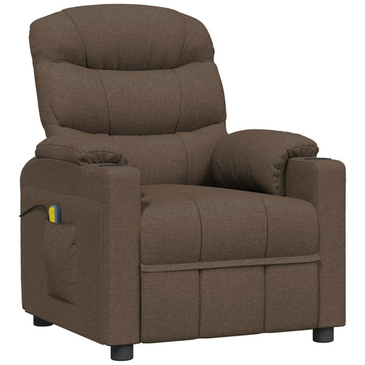 Masážní Křeslo Hnědé Textil