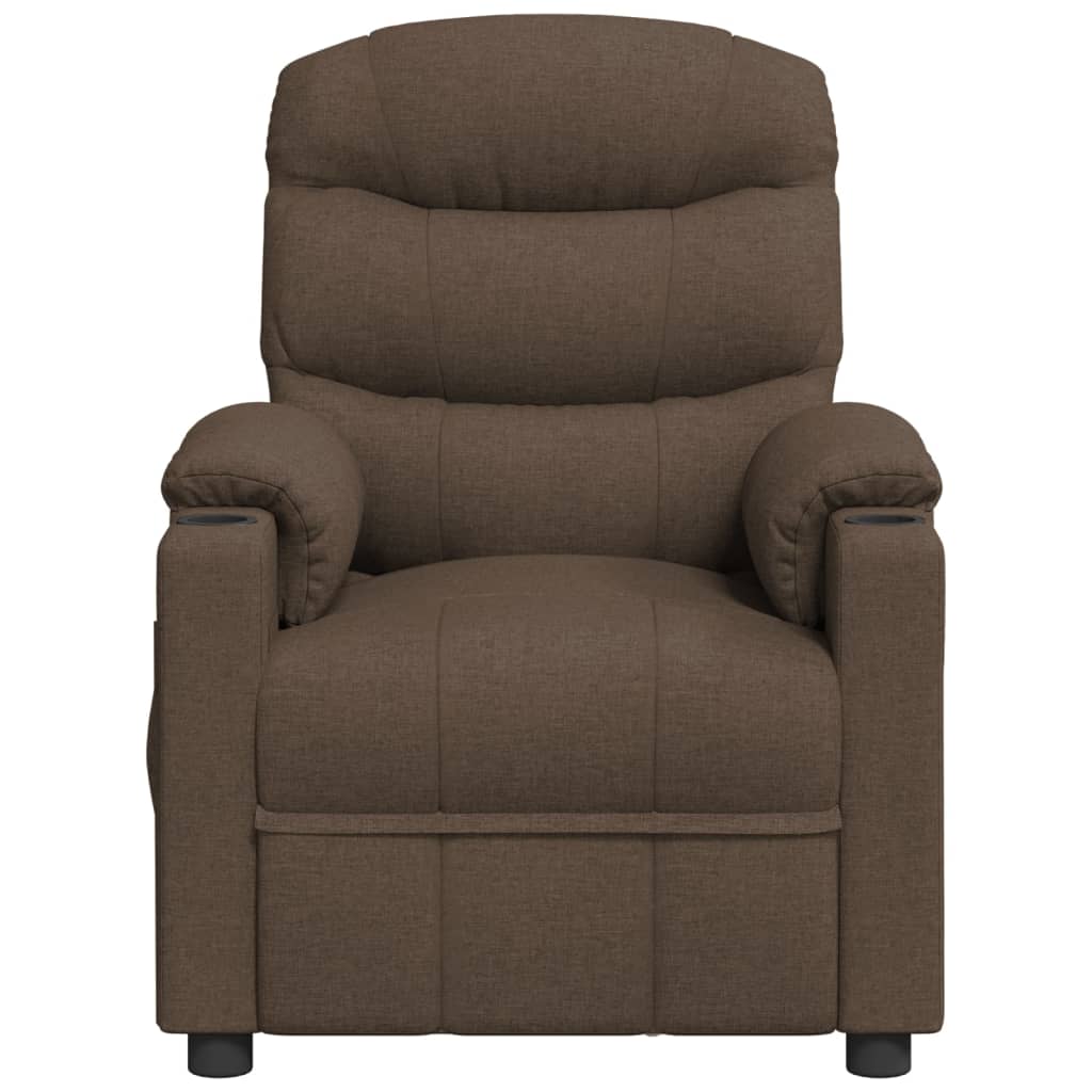 Masážní Křeslo Hnědé Textil