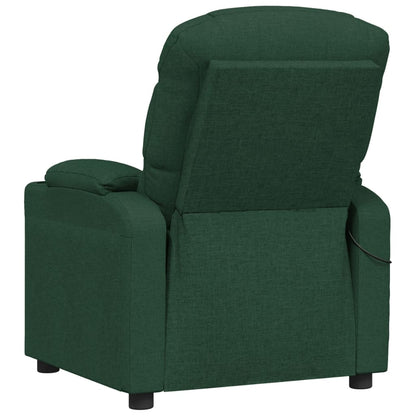 Masážní Křeslo Tmavě Zelené Textil