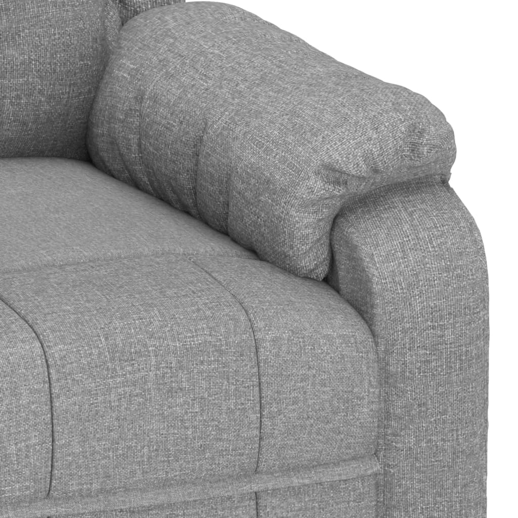 Polohovací Křeslo Světle Šedé Textil