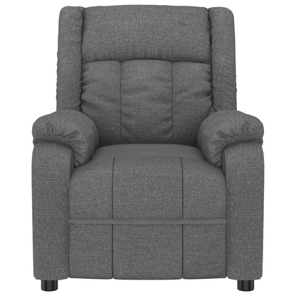 Polohovací Křeslo Tmavě Šedé Textil