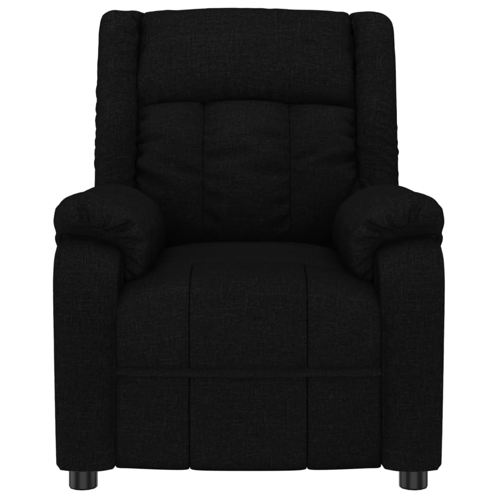 Polohovací Křeslo Černé Textil