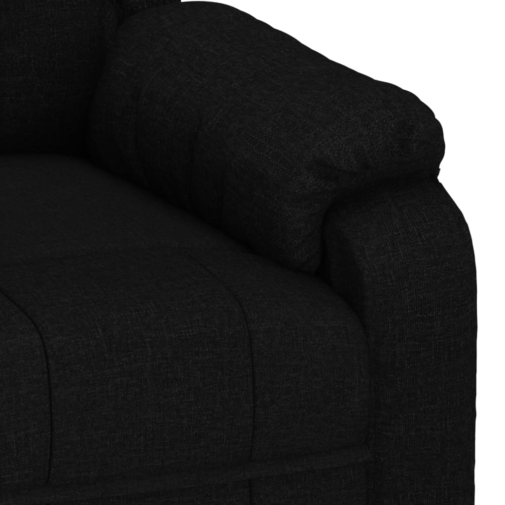 Polohovací Křeslo Černé Textil