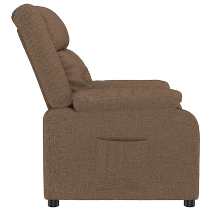 Polohovací Křeslo Hnědé Textil
