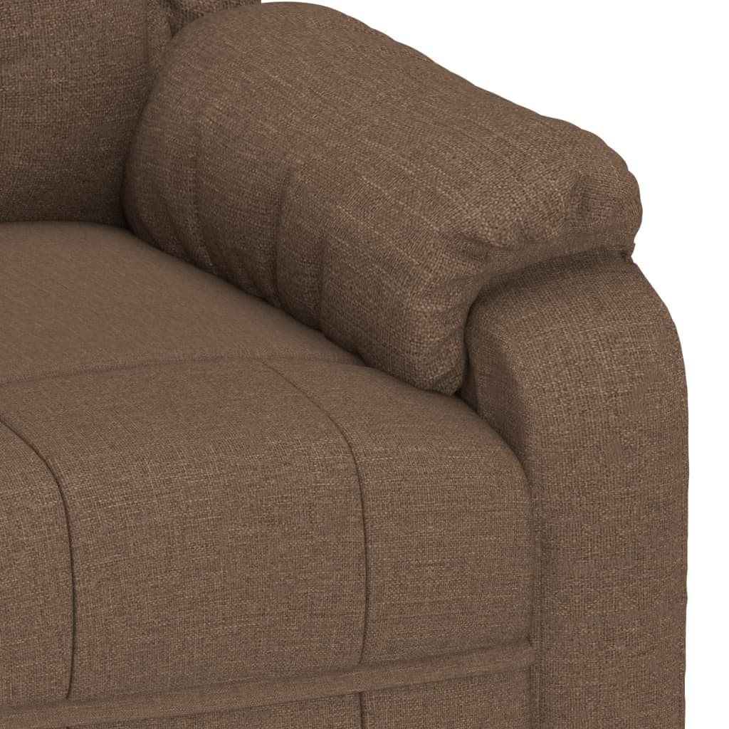 Polohovací Křeslo Hnědé Textil