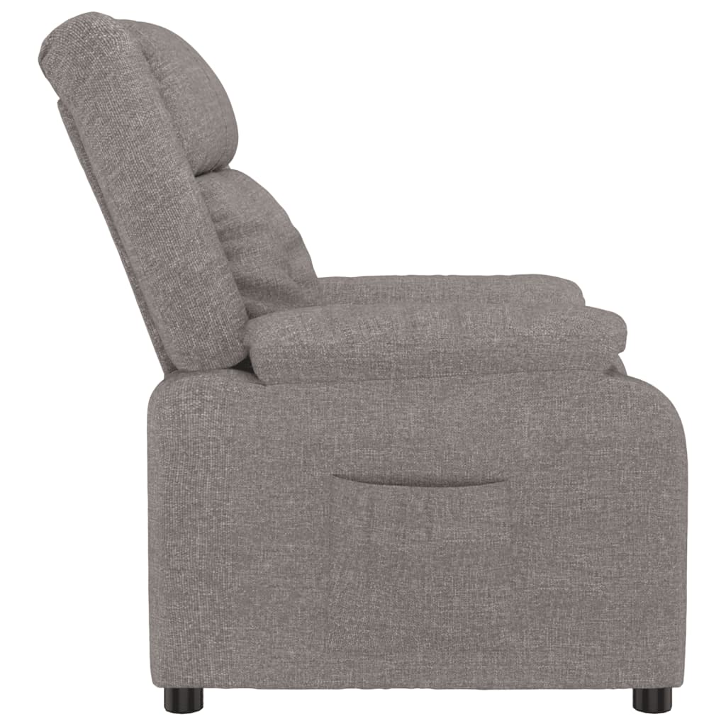 Polohovací Křeslo Taupe Textil