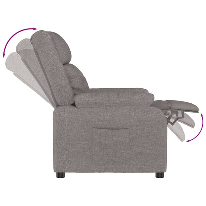 Polohovací Křeslo Taupe Textil