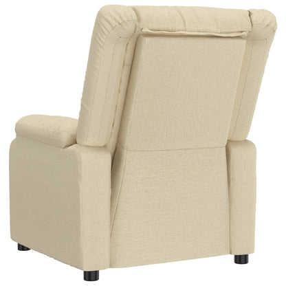 Polohovací Křeslo Krémové Textil