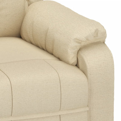 Polohovací Křeslo Krémové Textil