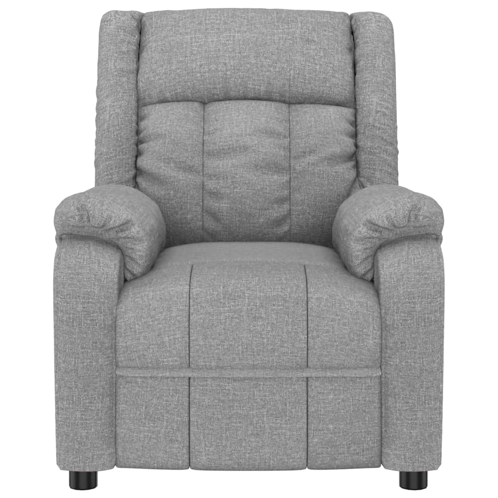 Masážní Křeslo Světle Šedé Textil