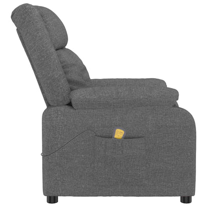 Masážní Křeslo Tmavě Šedé Textil