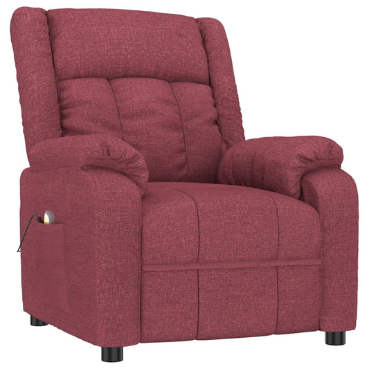 Masážní Křeslo Vínové Textil