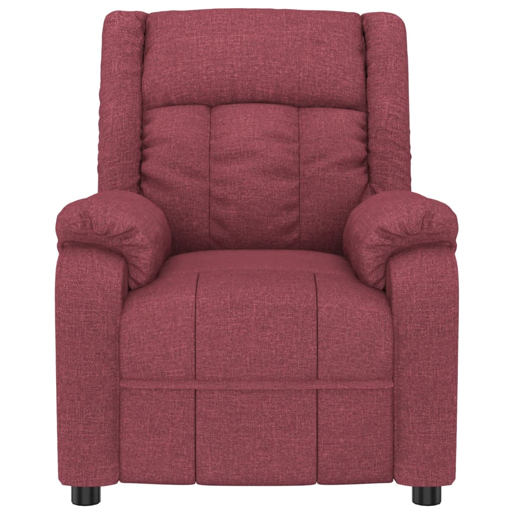Masážní Křeslo Vínové Textil
