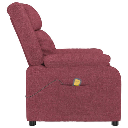 Masážní Křeslo Vínové Textil