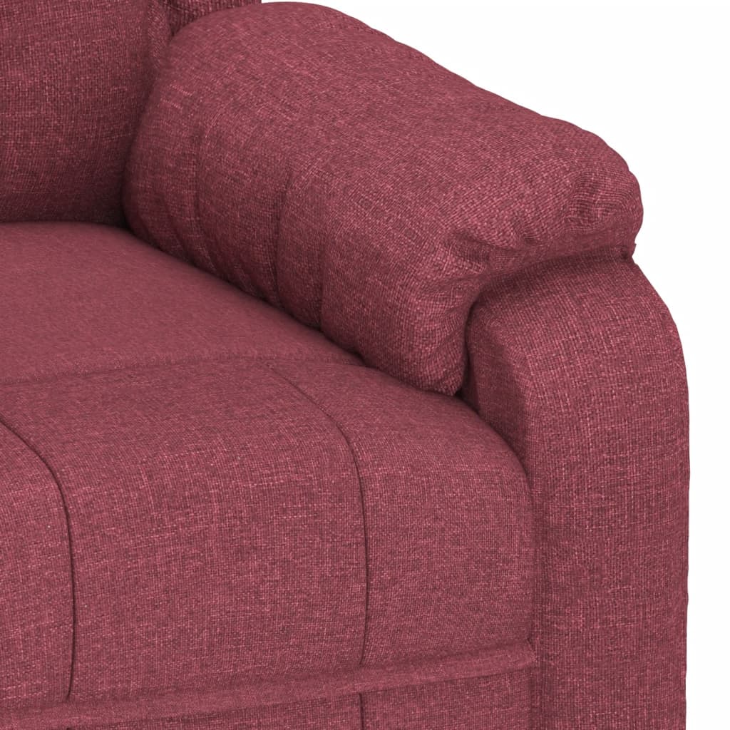 Masážní Křeslo Vínové Textil