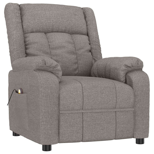 Masážní Křeslo Taupe Textil
