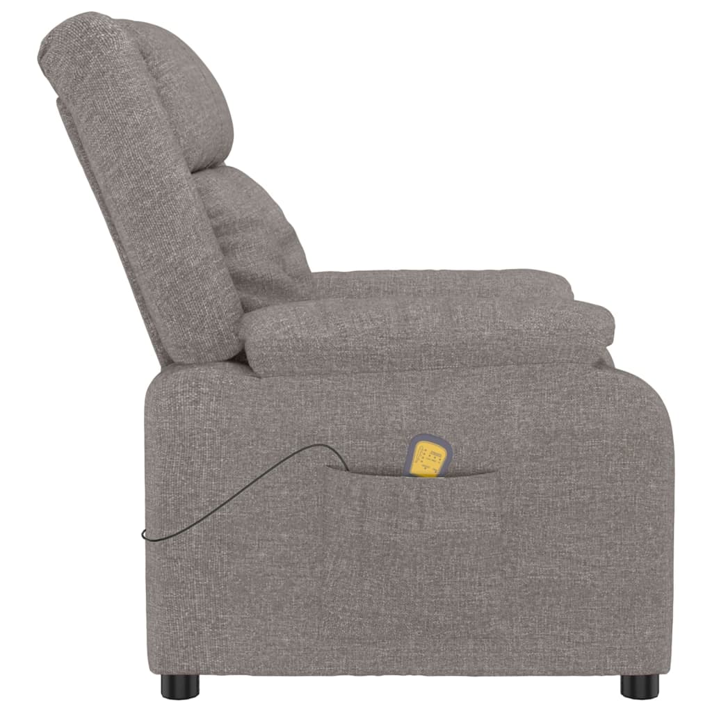 Masážní Křeslo Taupe Textil