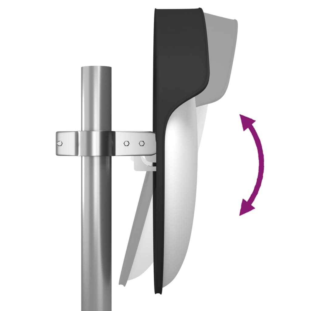 Venkovní Konvexní Dopravní Zrcadlo Černé Polykarbonát