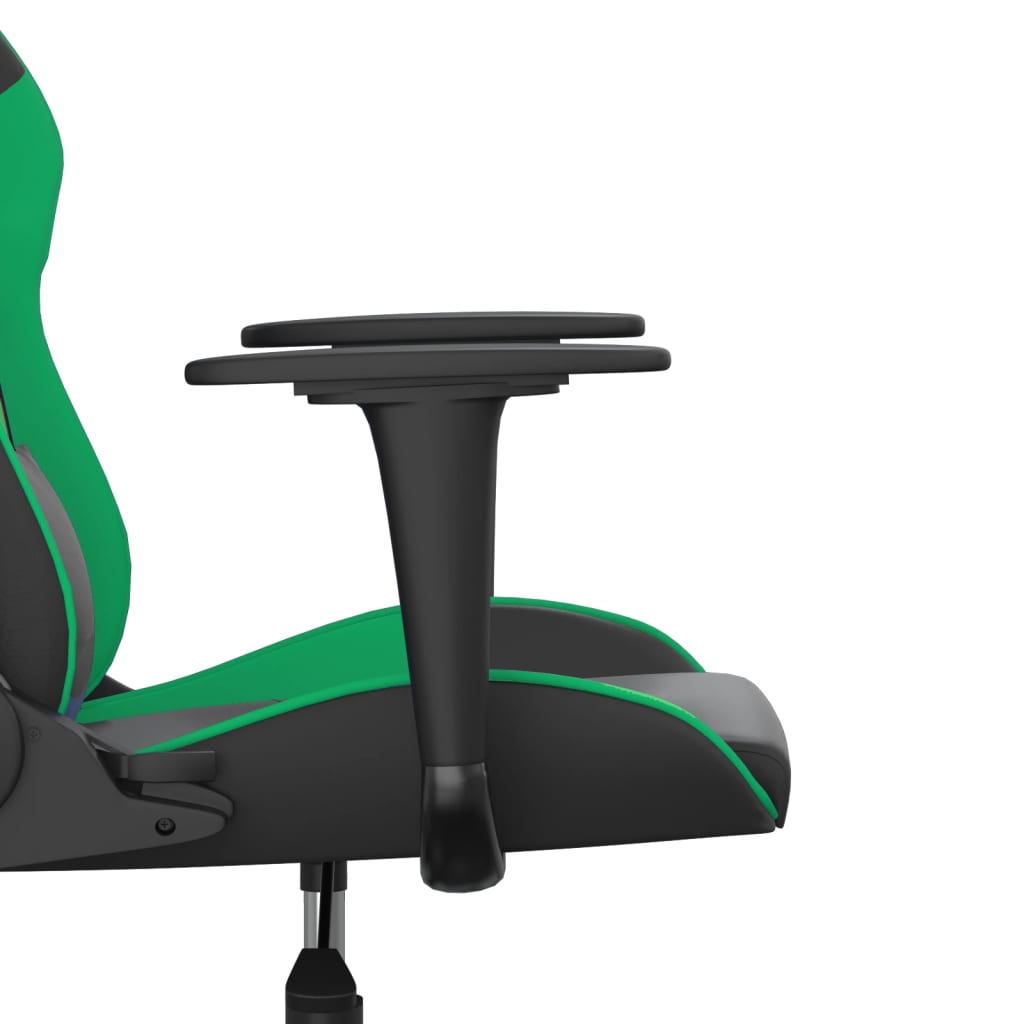 Masážní Herní Židle Černá A Zelená Umělá Kůže
