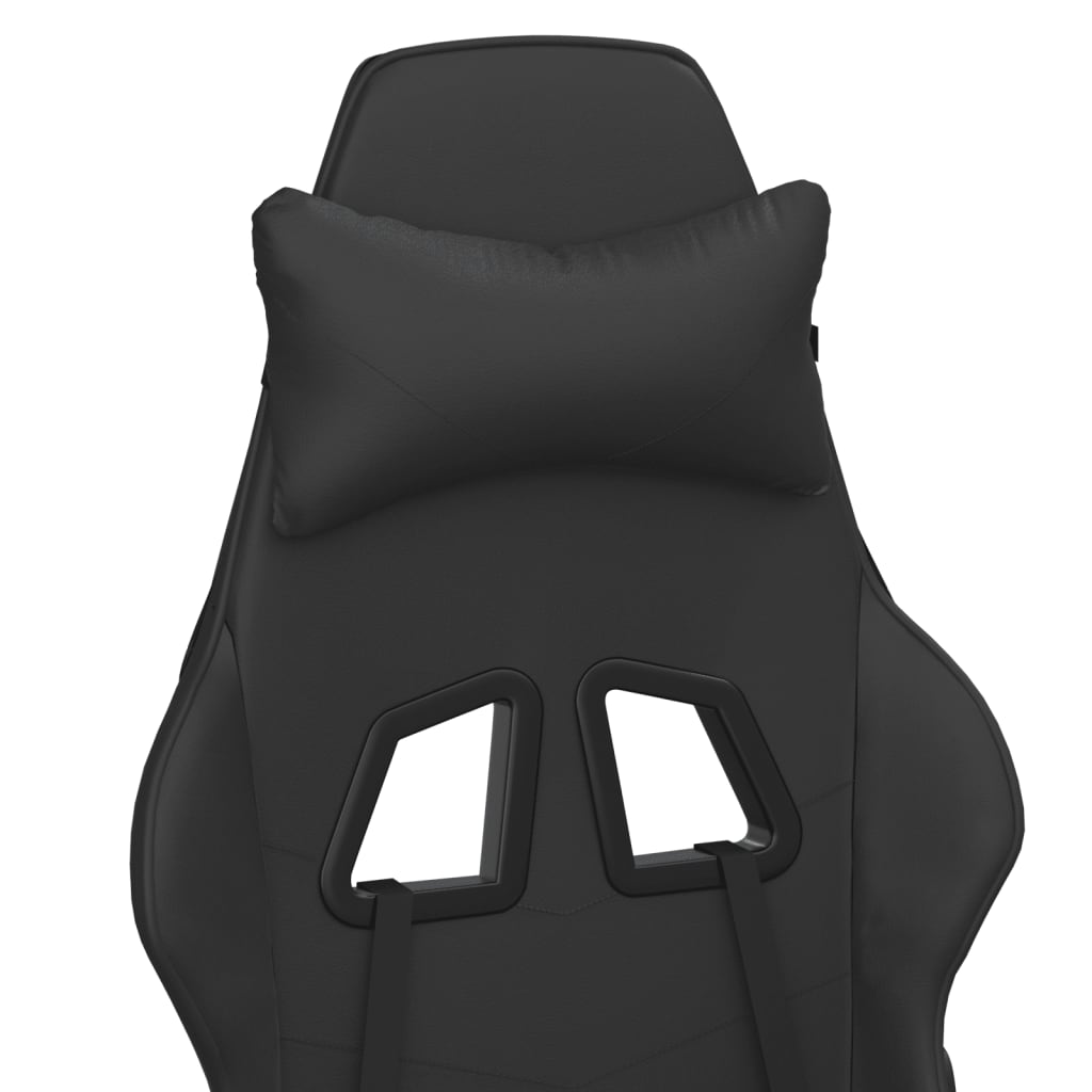 Masážní herní židle černá umělá kůže