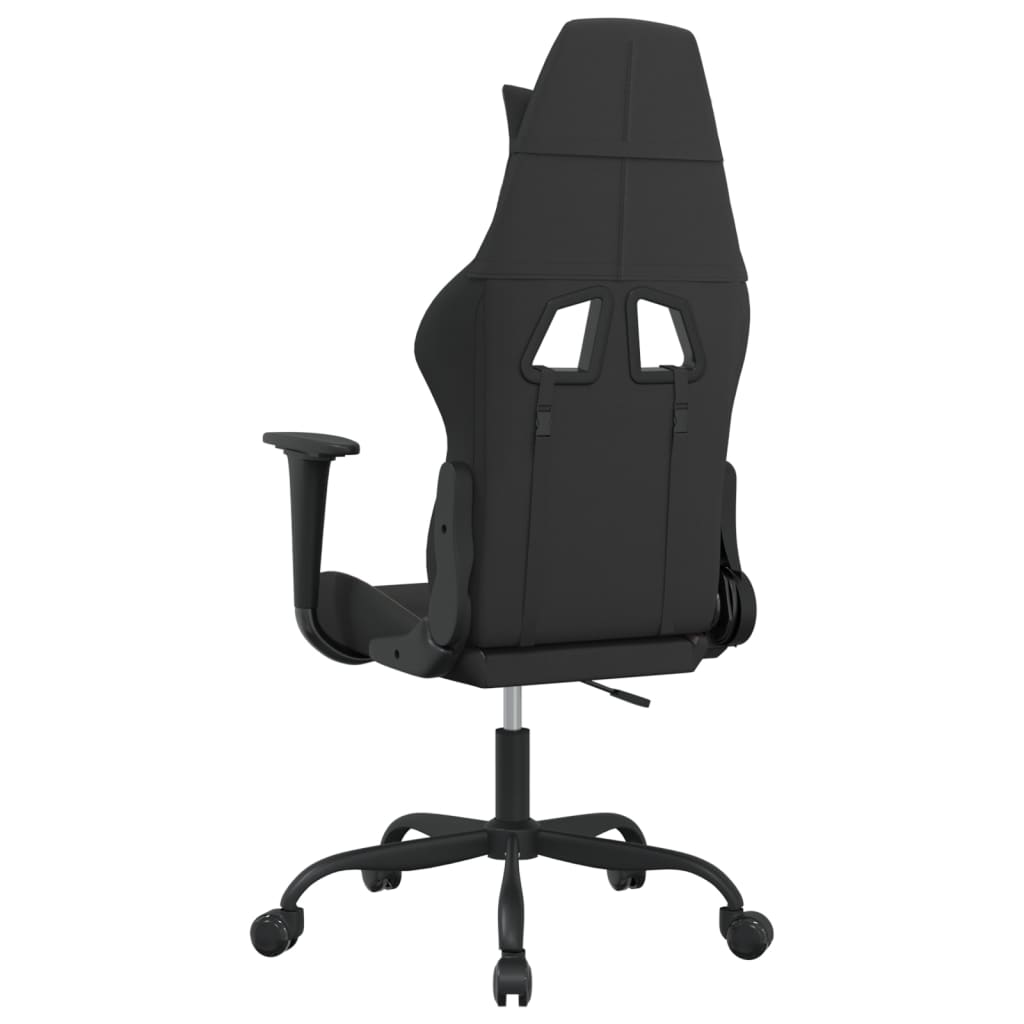 Masážní Herní Židle Černá A Taupe Textil