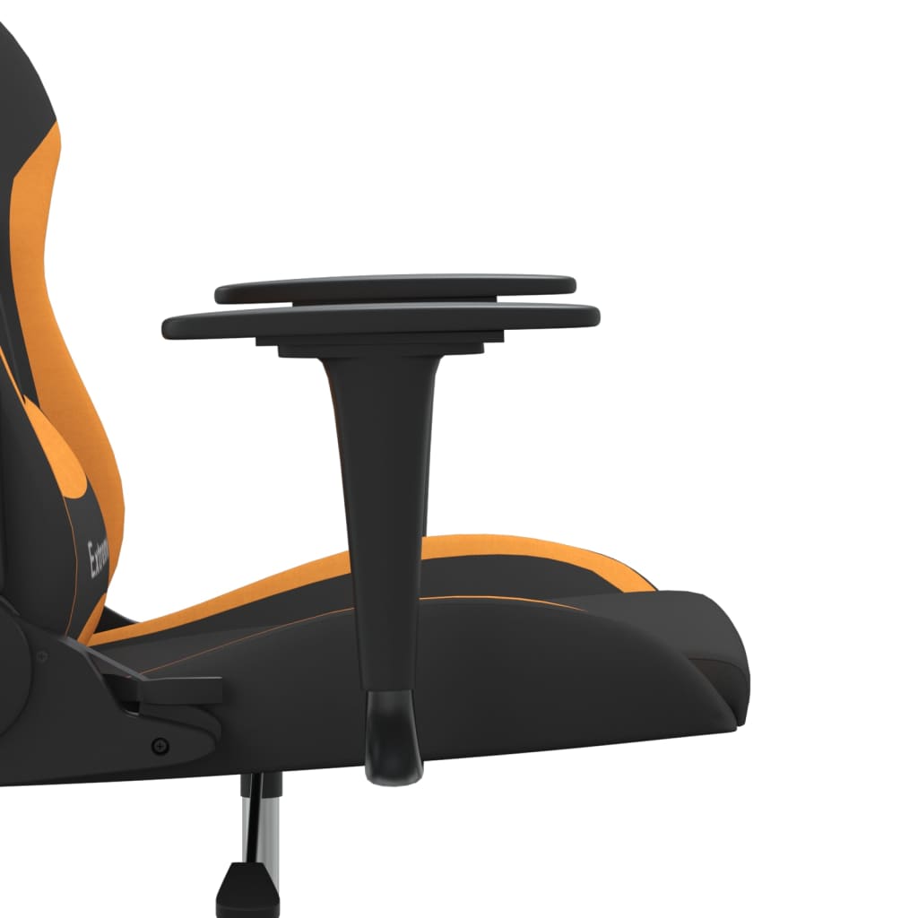 Masážní Herní Židle Černá A Oranžová Textil