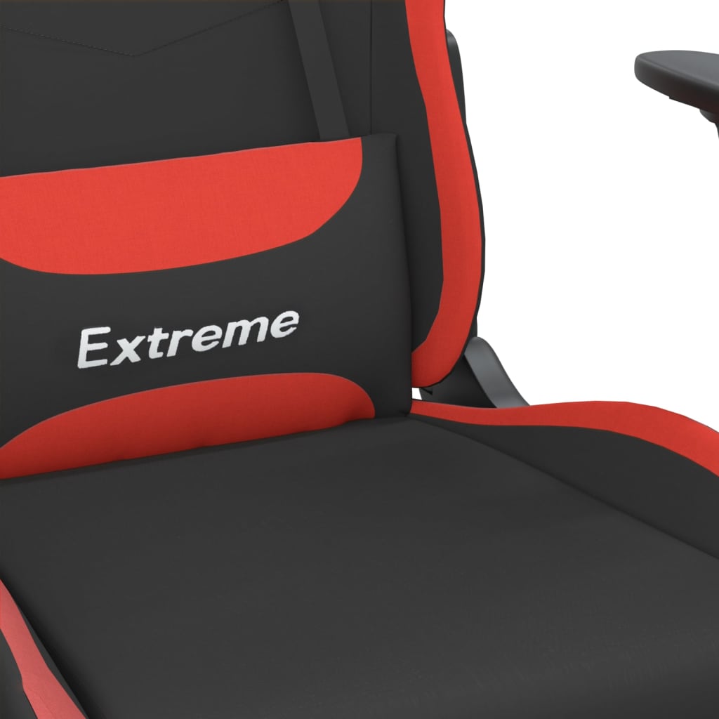 Masážní Herní Židle Černá A Červená Textil